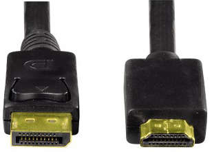 Кабель Display Port H-54594 DisplayPort (m)/HDMI (m) 1.8м Позолоченные контакты
