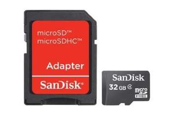 Карта памяти SANDISK BY WESTERN DIGITAL MICRO SDHC 32GB W/ADAPT CL4 SDSDQM-032G-B35A