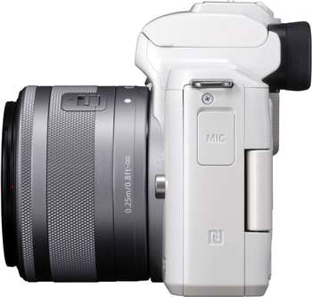 Фотокамера Canon EOS M50 белый 24.1Mpix 3" 4K WiFi 15-45 IS STM LP-E12