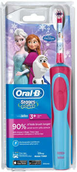 Зубная щетка Oral-B электрическая Stages Power Frozen с чехлом голубой