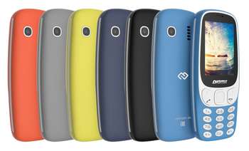 Сотовый телефон Digma Мобильный телефон  N331 2G Linx 32Mb темно-синий моноблок 2Sim 2.44" 240x320 0.08Mpix BT GSM900/1800 FM microSD max16Gb