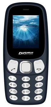 Сотовый телефон Digma N331 mini 2G Linx 32Mb темно-синий моноблок 2Sim 1.77" 128x160 BT GSM900/1800 FM microSD max16Gb