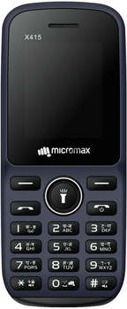 Сотовый телефон X415 синий моноблок 3G 2Sim 1.77" (MICROMAX X415 BL)