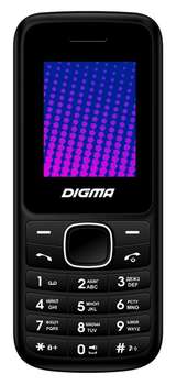 Сотовый телефон Digma A170 2G Linx черный/синий моноблок 1.77" LT1045PM