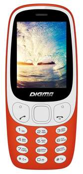 Сотовый телефон Digma N331 2G Linx 32Mb красный моноблок 2Sim 2.44" 240x320 0.08Mpix BT GSM900/1800 FM microSD max16Gb