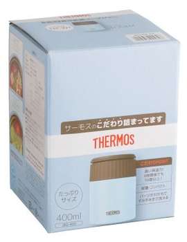 Термос THERMOS JBQ-400-AQ 0.4л. голубой/коричневый 924698