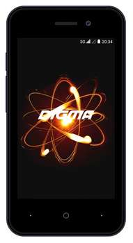 Смартфон Digma Atom 3G Linx 4Gb 512Mb темно-синий моноблок 3G 2Sim 4" 480x800 Android 8.1 2Mpix WiFi GSM900/1800 GSM1900 TouchSc MP3 FM microSD max32Gb