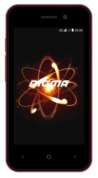 Смартфон Digma Atom 3G Linx 4Gb 512Mb красный моноблок 3G 2Sim 4" 480x800 Android 8.1 2Mpix WiFi GSM900/1800 GSM1900 TouchSc MP3 FM microSD max32Gb