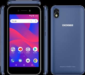Смартфон Doogee X11 Blue, 5'' 16:9 480x854, 1.3GHz, 4 Core, 1GB RAM, 8GB, up to 64GB flash, 5Mpix/2Mpix, 2 Sim, 2G, 3G, BT, Wi-Fi, GPS, Micro-USB, 2250mAh, Android 8.1 Oreo версия GO, 144.6g, 145x71.5x9.45, Face ID X11_Blue