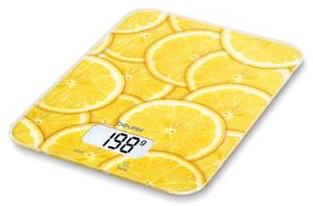 Кухонные весы BEURER Весы кухонные электронные KS19 lemon макс.вес:5кг рисунок