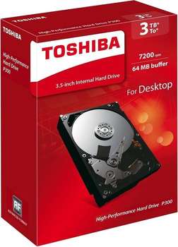 Жесткий диск HDD Toshiba HDWD130EZSTA SATA3 3Tb 7200 64Mb P300 RTL