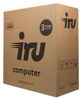 Компьютер, рабочая станция iRU Office 110 MT Cel J3355 (2)/4Gb/SSD120Gb/HDG500/Windows 10 Home Single Language 64/GbitEth/400W/черный (1122620)