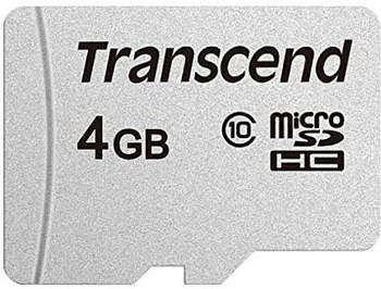Карта памяти Transcend Флеш карта microSDHC 4Gb Class10  TS4GUSD300S w/o adapter