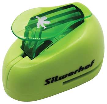Канцтовар SILWERHOF Дырокол Ангел 394032 пластик зеленый отв.:1