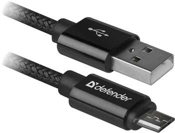 Кабель DEFENDER USB2.0 TO MICRO-USB 1M BLACK USB08-03T 87802