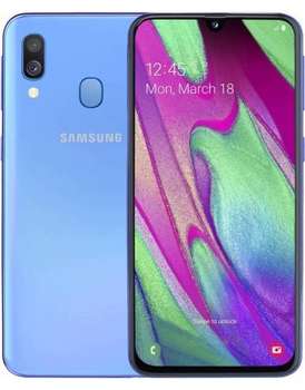 Смартфон Samsung SM-A405F Galaxy A40 64Gb 4Gb синий моноблок 3G 4G 5.9" Android 9 16Mpix 802.11 b/g/n NFC GPS GSM900/1800 GSM1900 TouchSc MP3 max512Gb