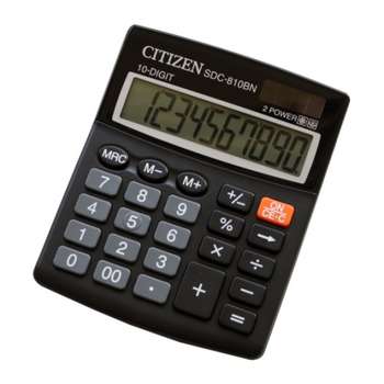 Калькулятор CITIZEN бухгалтерский SDC-810BN черный 10-разр.