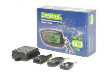 Сигнализация автомобильная CENMAX Автосигнализация Vigilant V-5A с обратной связью брелок с ЖК дисплеем