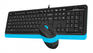 Комплект (клавиатура+мышь) F1010 клав:синий мышь:синий USB (F1010 BLUE)