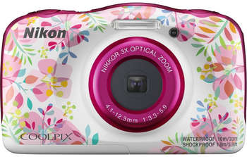 Фотокамера NIKON CoolPix W150 цветы 13.2Mpix Zoom3x 2.7" 1080p 21Mb SDXC/SD/SDHC CMOS 1x3.1 5minF HDMI/KPr/DPr/WPr/FPr/WiFi/EN-EL19 VQA113K001