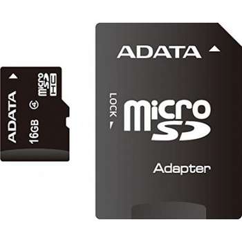 Карта памяти MICRO SDHC 16GB W/ADAP. CLASS4 AUSDH16GCL4-RA1 ADATA