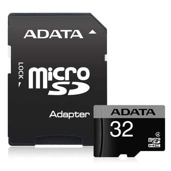 Карта памяти MICRO SDHC 32GB W/ADAP. AUSDH32GCL4-RA1 ADATA