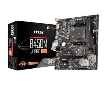 Материнская плата MSI AMD B450 SAM4 MATX B450M-A PRO MAX