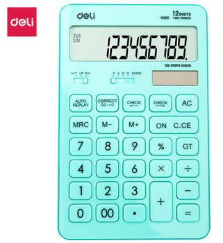 Калькулятор DELI настольный Touch EM01531 голубой 12-разр.
