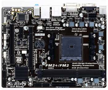 Материнская плата Gigabyte GA-F2A68HM-HD2 Soc-FM2+ AMD A68H 2xDDR3 mATX AC`97 8ch GbLAN RAID RAID1 RAID10+VGA+DVI+HDMI