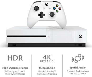 Игровая приставка Microsoft Xbox One S белый в комплекте: игра: Control