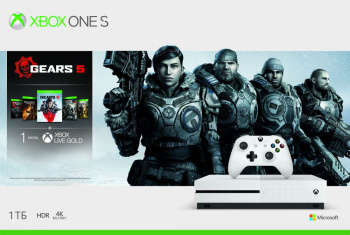 Игровая приставка Microsoft Игровая консоль Xbox One S 234-01030 белый в комплекте: игра: Gears 5