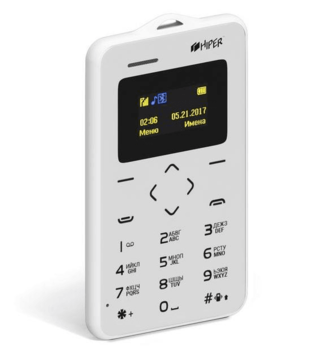 Сотовый телефон HIPER Телефон сотовый  Мобильный телефон  sPhone Card WHITE P-01WHB