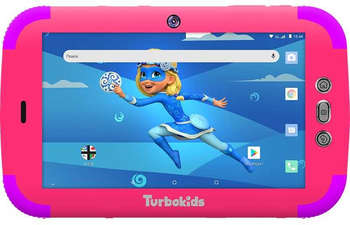 Планшет TURBO TurboKids Princess SC7731C 4C/RAM1Gb/ROM16Gb 7" IPS 1024x600/3G/Android 8.1/розовый/2Mpix/0.3Mpix/BT/GPS/WiFi/Touch/microSD 32Gb/GPRS/minUSB/2800mAh/4.5hr PT00020521