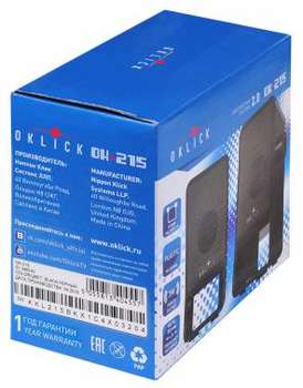 Процессор Oklick OK-215 2.0 черный 3Вт портативные