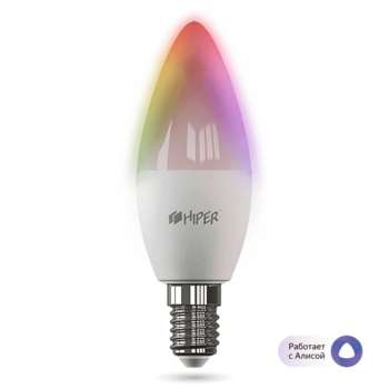 Устройство (умный дом) HIPER Умная LED E14 лампочка Wi-Fi IoT C1 RGB цветная HI-C1 RGB