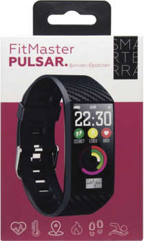 Умные часы, браслет Smarterra Смарт-браслет Fitmaster Pulsar IPS корп.:синий рем.:синий