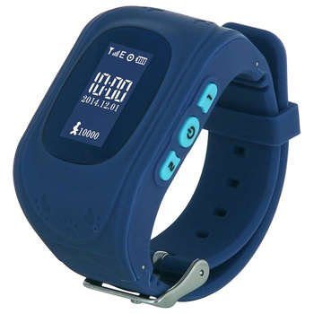 Умные часы, браслет Кнопка жизни Смарт-часы  K911 0.64" OLED синий