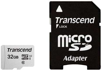 Карта памяти Transcend 16GB microSDXC Class 10 UHS-I U3 V30 R95, W60MB/s with adapter TS16GUSD500S