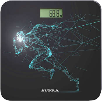 Весы SUPRA напольные электронные BSS-2003N макс.180кг черный/рисунок