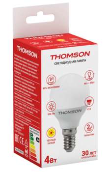 Лампа HIPER THOMSON LED GLOBE 4W 320Lm E14 3000K TH-B2101