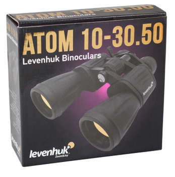 Бинокль Levenhuk 10-30x 50мм Atom 1030x50 черный 67684