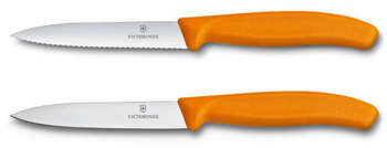 Нож кухонный VICTORINOX Набор ножей кухон. Swiss Classic  компл.:2шт оранжевый блистер
