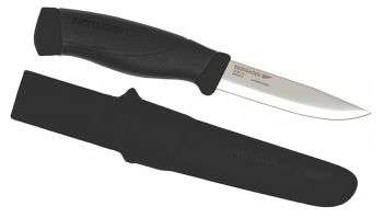 Нож кухонный MORAKNIV Нож Companion  стальной разделочный лезв.103мм прямая заточка черный
