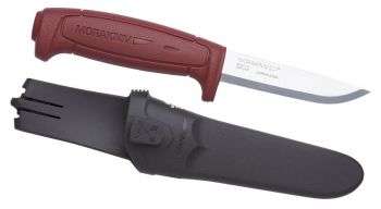 Нож кухонный MORAKNIV Нож Basic 511  стальной разделочный лезв.91мм прямая заточка бордовый