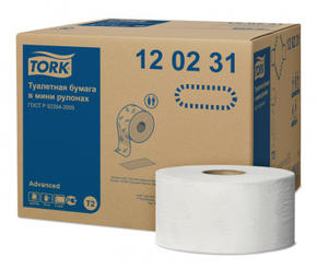 Бумага туалетная TORK профессиональная Advanced 2-хслойная 170м белый