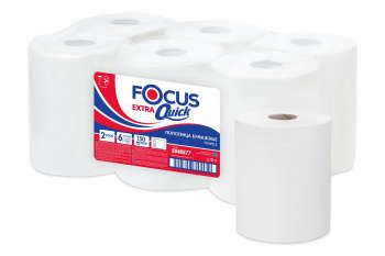 Полотенца бумажные FOCUS Extra Quick 2-хслойная 150м белый
