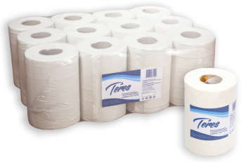 Полотенца бумажные ТЕРЕС mini ЦВ Comfort 1-нослойная 120м белый