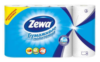Полотенца бумажные ZEWA 2-хслойная 15м 56лист. белый