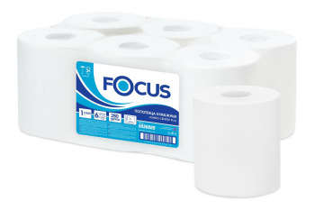 Полотенца бумажные FOCUS Jumbo Centerpull 1-нослойная 280м 800лист. белый