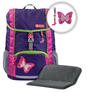Школьный рюкзак STEP BY STEP Ранец детский Kid Shiny Butterfly фиолетовый/розовый 2 предмета